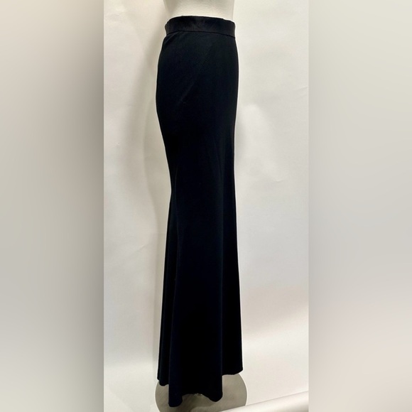 L’AGENCE Black Stretch Crepe Elastic Waist Maxi Evening Dress Skirt S - Picture 2 of 4